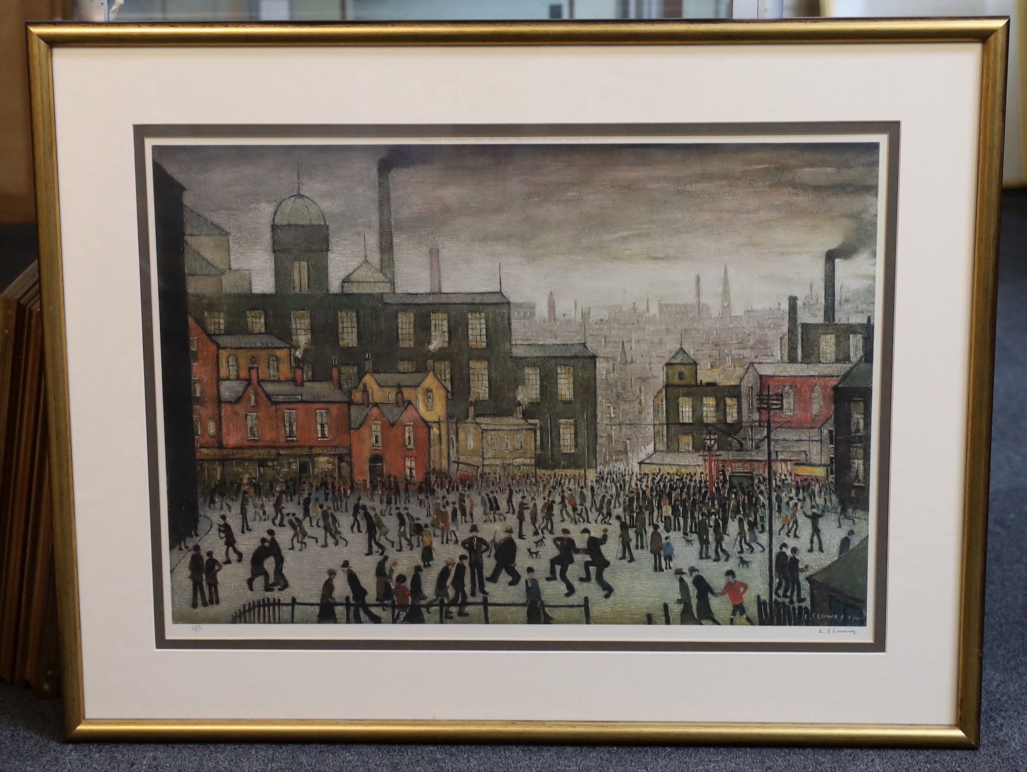 Laurence Stephen Lowry (1887-1976), 'Our Town', offset lithograph, 42.5 x 61cm